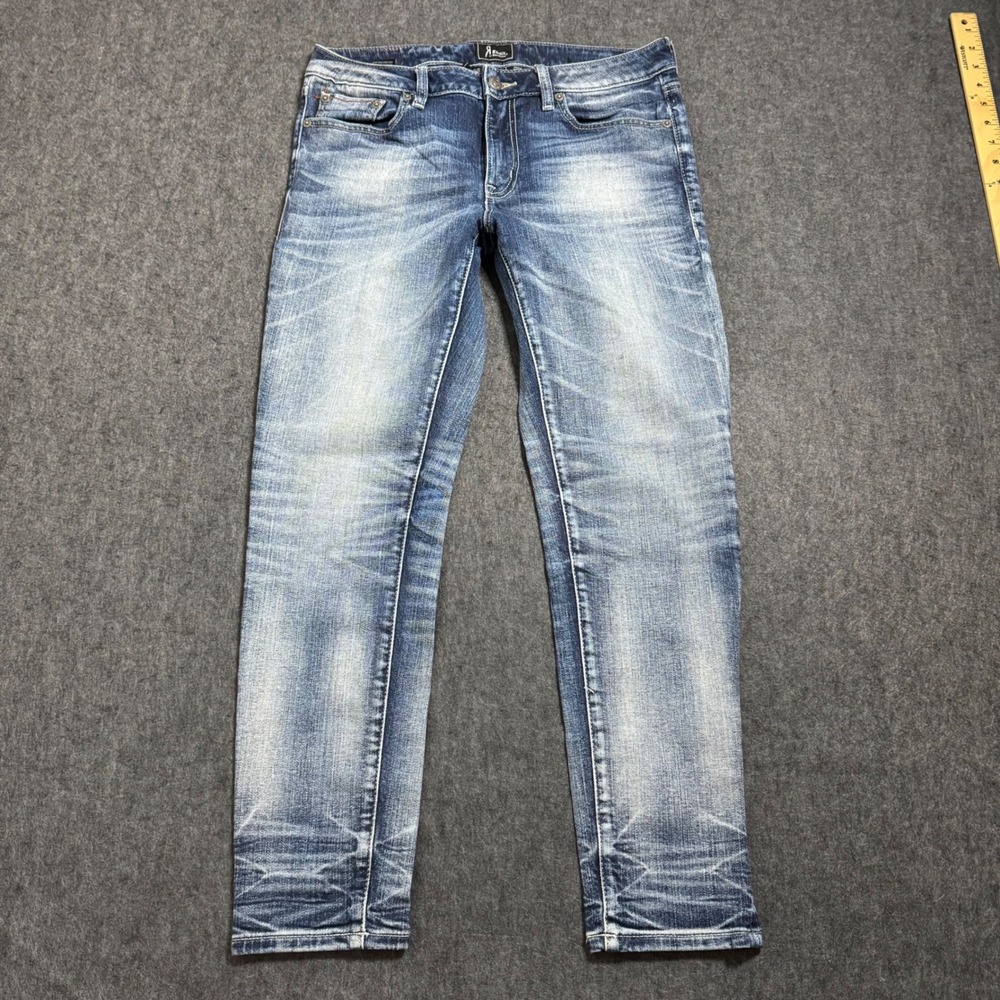 Remix by Rock Revival Low Rise Ankle Skinny Jeans Vintage Blue 29 EX8052AK162A
